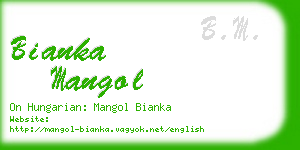 bianka mangol business card